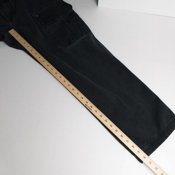 Duluth Trading Co Fire Hose Relaxed Fit Cargo Work Pants Mens 35x32* Black READ - Picture 5 of 16